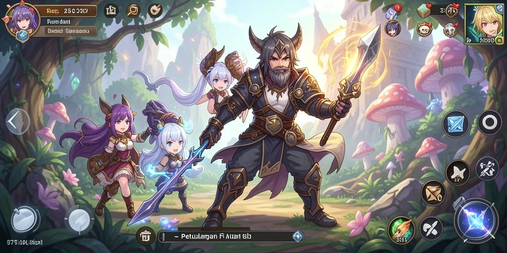 Tampilan gameplay yang memukau dalam game Anime 2757.