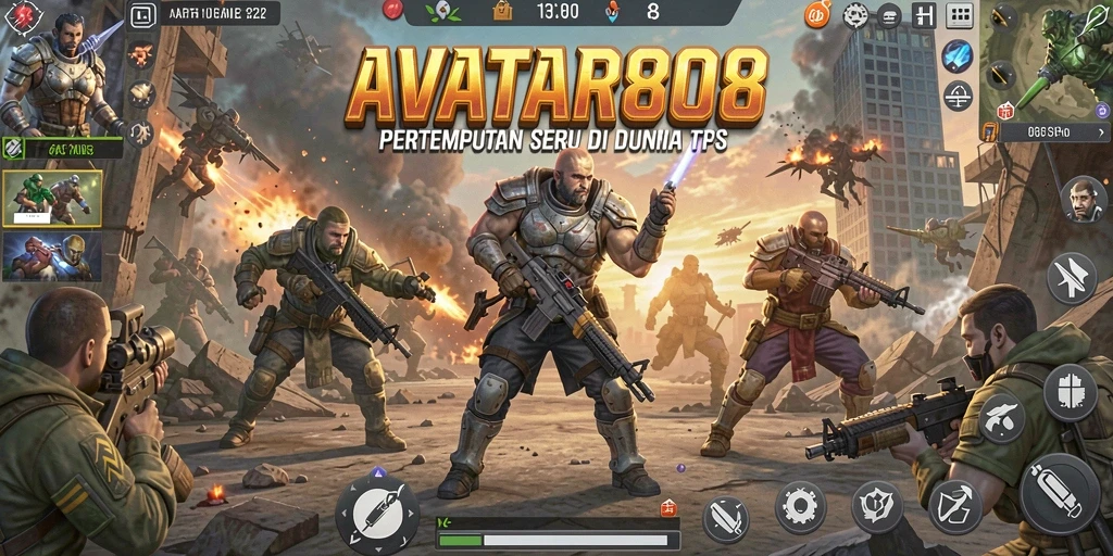 Tampilan gameplay seru dari AVATAR808 dengan aksi tembak-menembak intens.