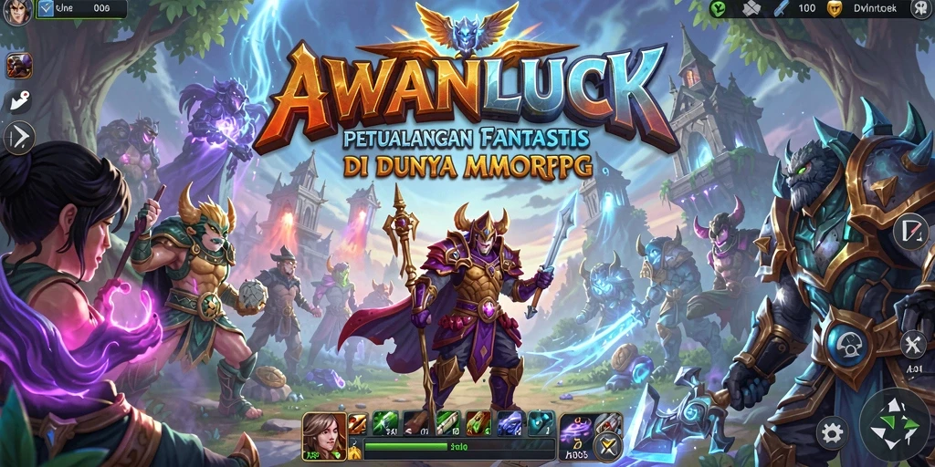 Menampilkan gameplay seru di dunia fantasi AWANLUCK.