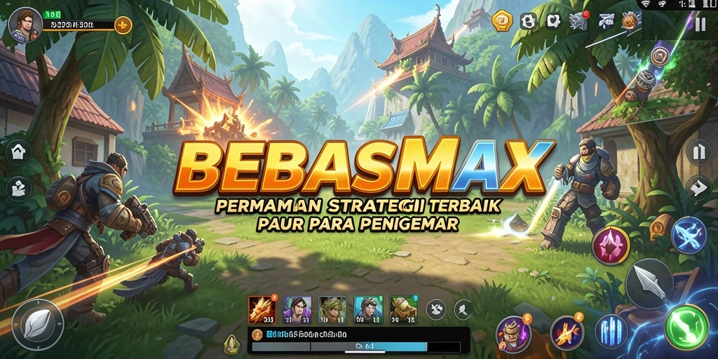 Tampilan gameplay BEBASMAX yang seru dan menegangkan dalam pertempuran strategi.