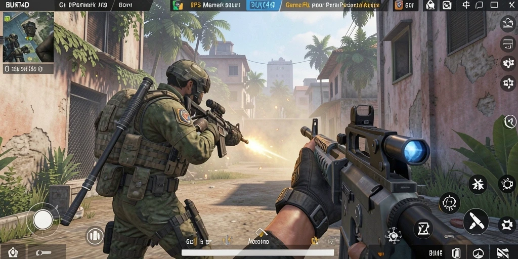 Tangkapan layar menampilkan aksi seru dalam permainan FPS BUKTI4D.