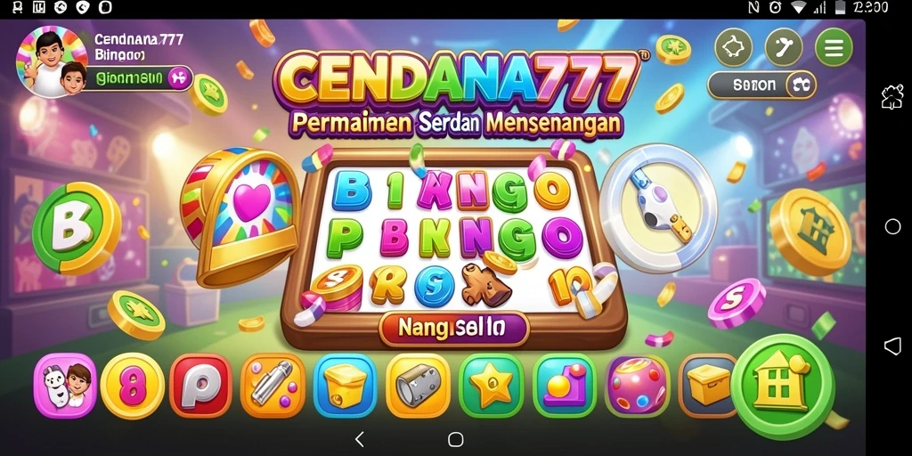 Tampilan gameplay seru dari CENDANA777 dengan elemen Bingo.