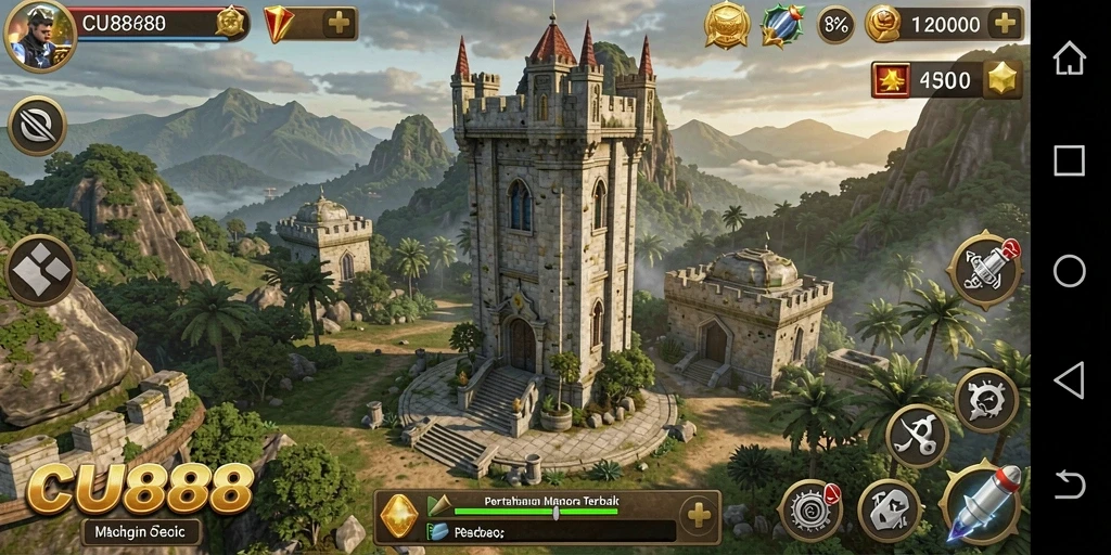 Tampilan permainan Tower Defense yang seru dan menantang.