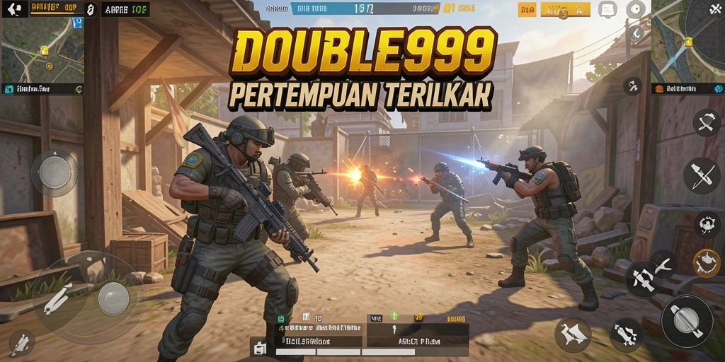 Screenshot gameplay yang menampilkan pertempuran dinamis di arena Battle Royale.
