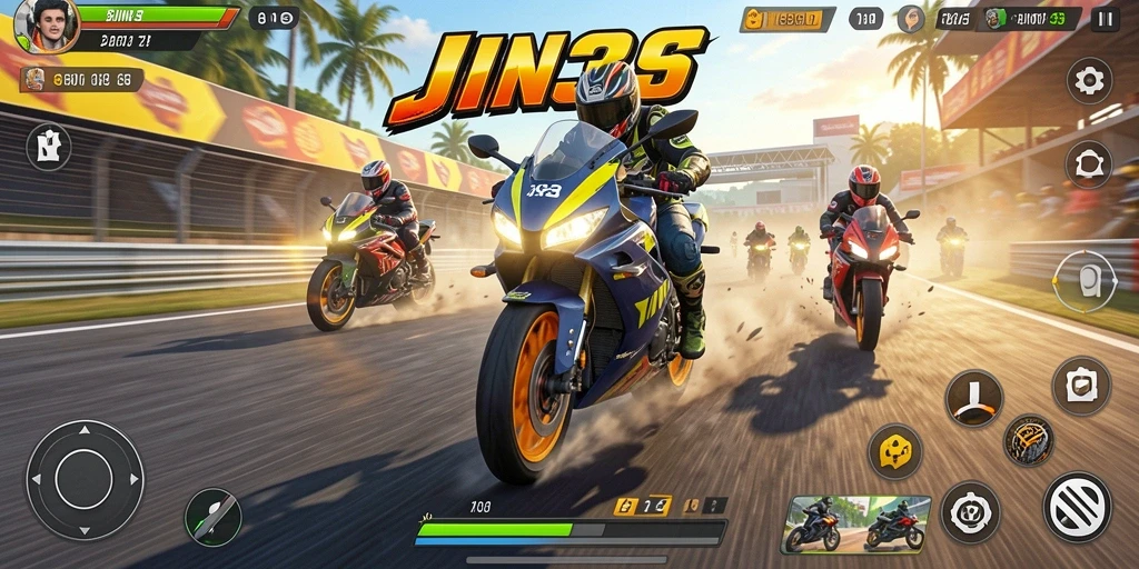 Gameplay seru dari balapan motor di JIN33.