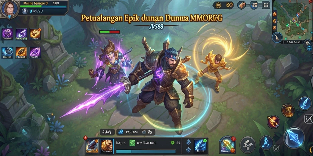 Tampilan gameplay JVS88 yang menakjubkan dalam dunia MMORPG.