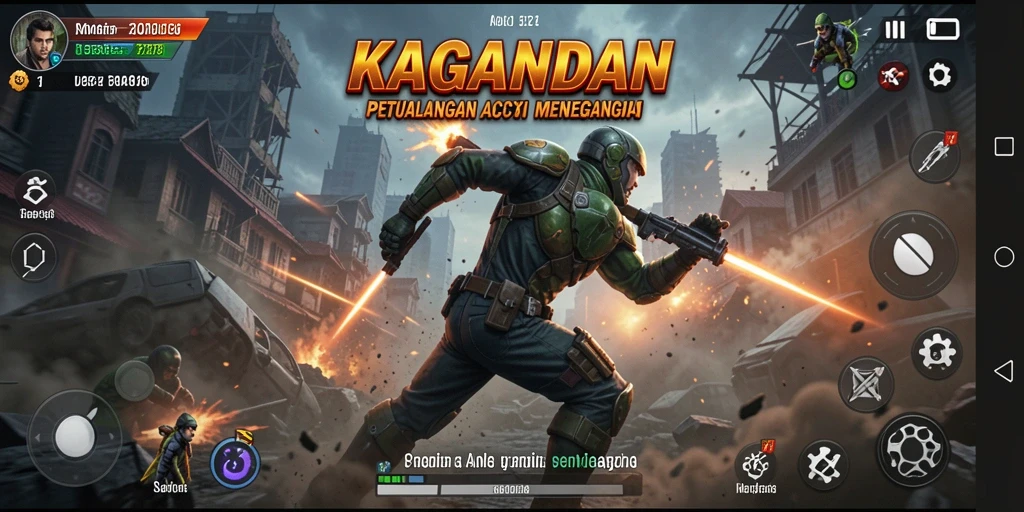 Tampilan gameplay KAGANDAN dengan aksi yang mendebarkan.