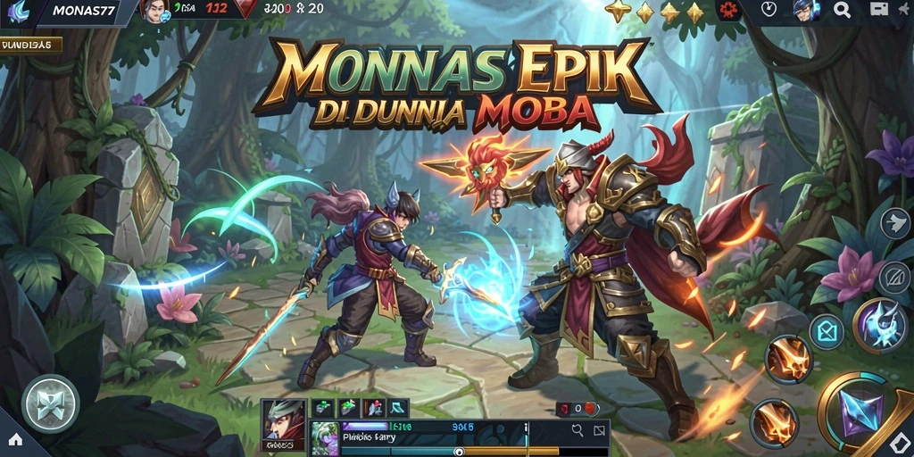 Tangkapan layar gameplay MONAS77 dengan aksi seru dalam pertarungan tim.