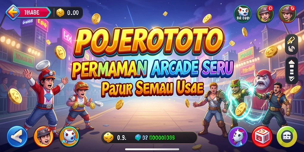 Screenshot gameplay POJEROTOTO menampilkan aksi seru dalam permainan Arcade.