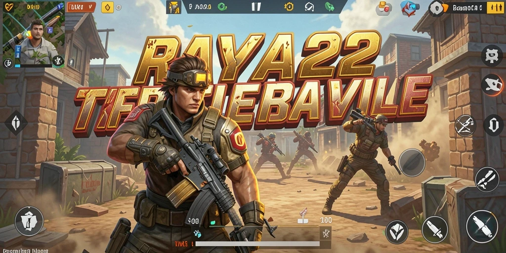 Gameplay seru RAYA22 dalam pertempuran Battle Royale.