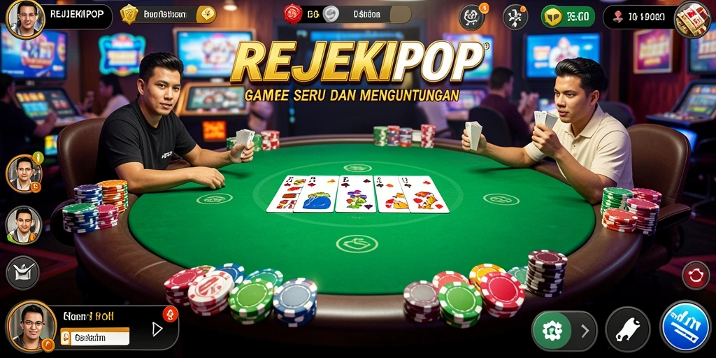 Tampilan menarik saat bermain Poker di REJEKIPOP.