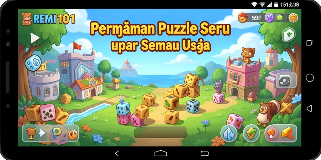 Tampilan gameplay REMI101 yang menarik dan penuh tantangan puzzle.