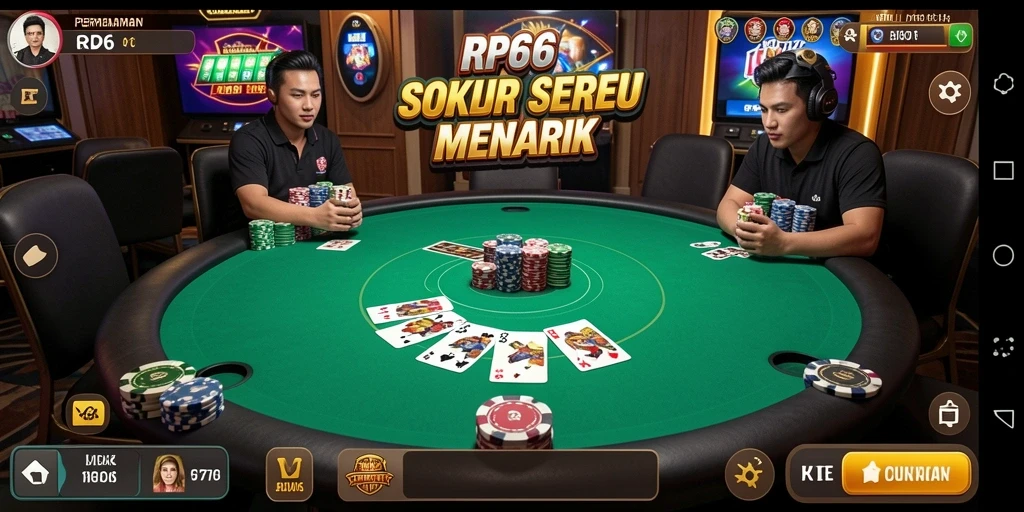 Screenshot RP66 menampilkan gameplay Poker yang seru dan menegangkan.