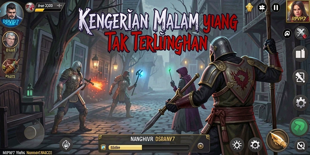 Screenshot utama RPVIP7 menampilkan aksi mendebarkan di lingkungan yang menegangkan.