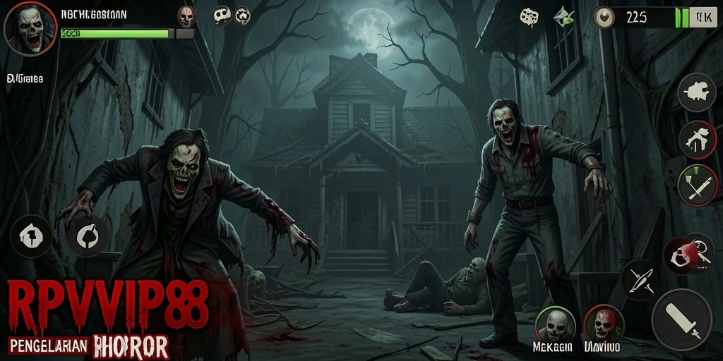 Tangkapan layar menampilkan suasana mencekam dalam gameplay RPVIP8.