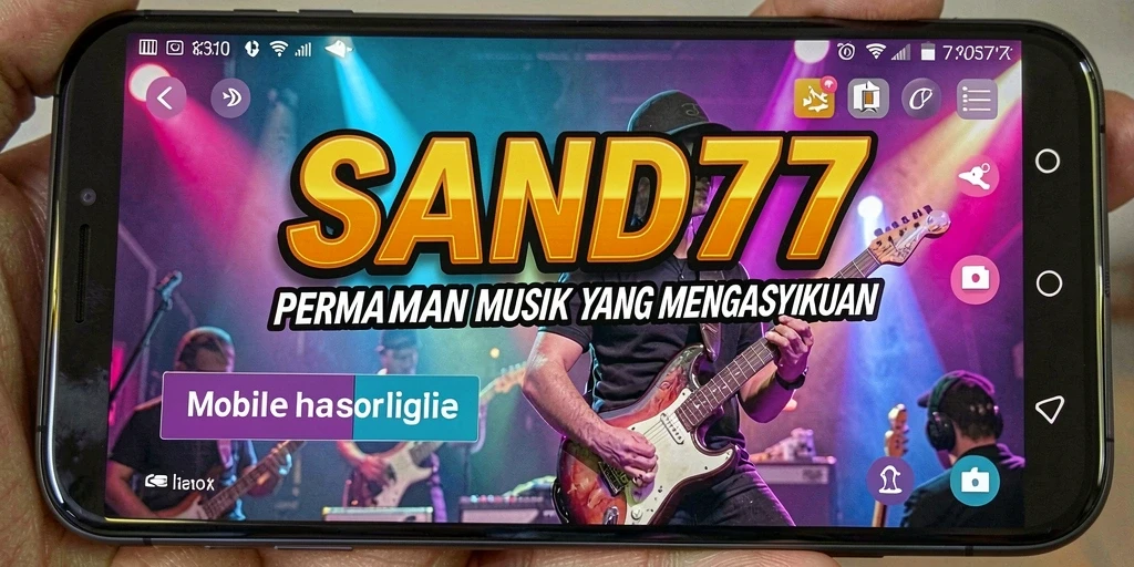 Screenshot SAND77 dengan gameplay yang menampilkan keseruan musik.