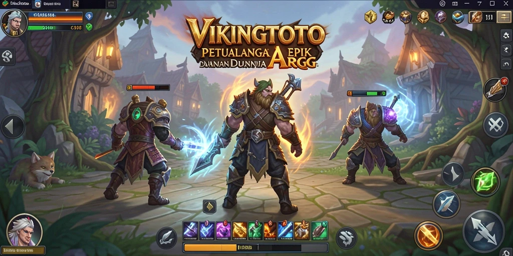 Tampilan gameplay seru dan menegangkan di dunia Viking.