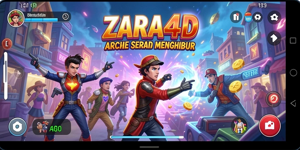 Tangkapan layar ZARA4D menampilkan aksi seru dalam permainan Arcade.